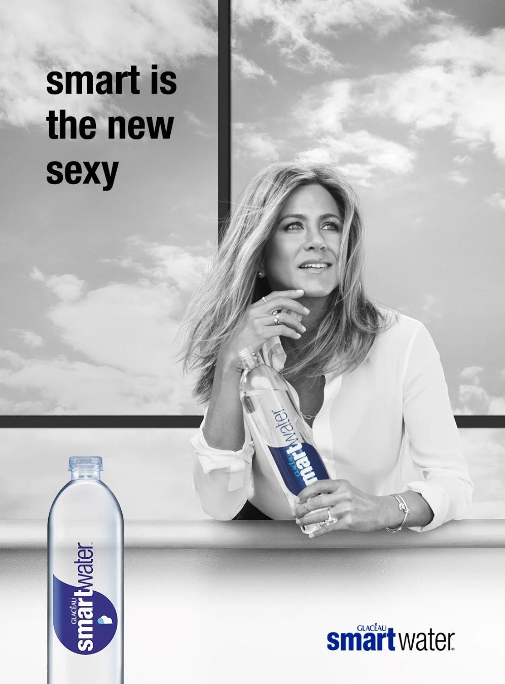 Annonse for GLACÉAU Smartwater med Jennifer Aniston