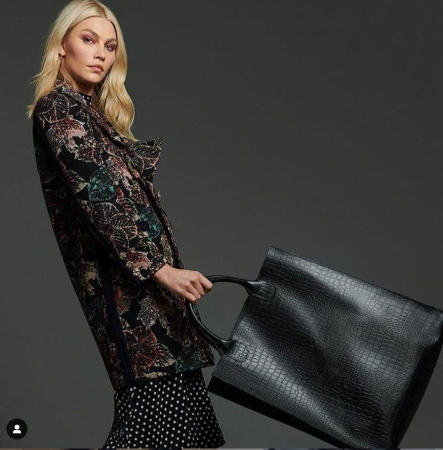 HVRMNNSN tote bag i preget skinn
